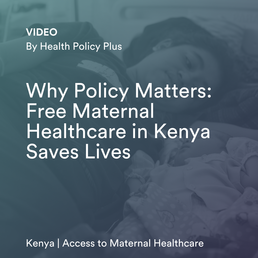 Les soins maternels gratuits au Kenya sauvent des vies