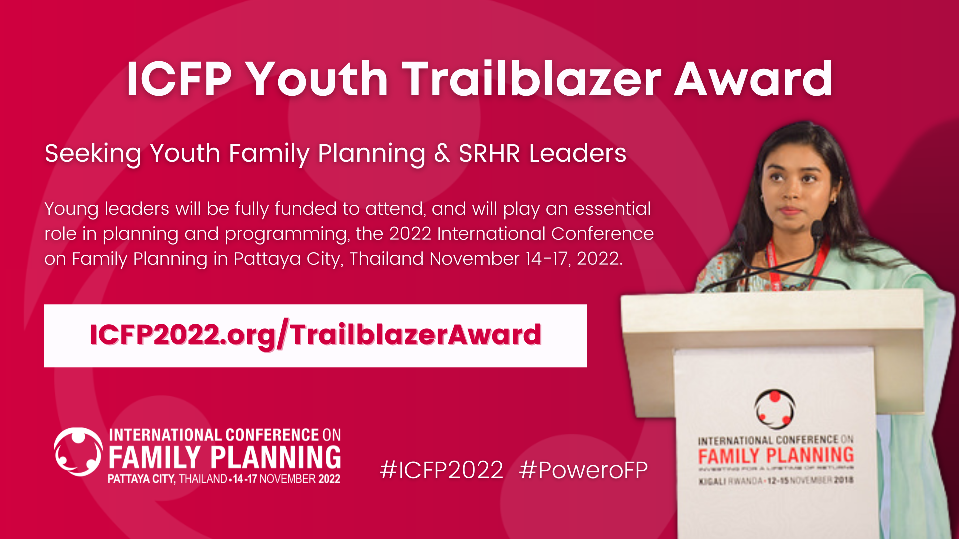 La convocatoria del Premio ICFP Youth Trailblazer se abre el 1 de noviembre