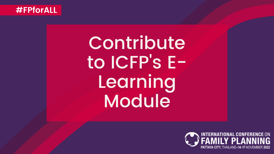 Contribute to ICFP’s E-Learning Module