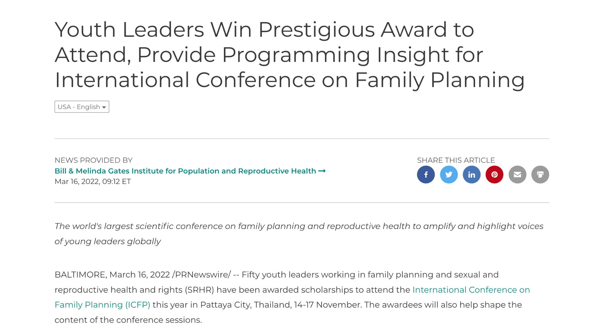 Youth Leaders Win Prestigious Award to Attend, Provide Programming Insight for ICFP