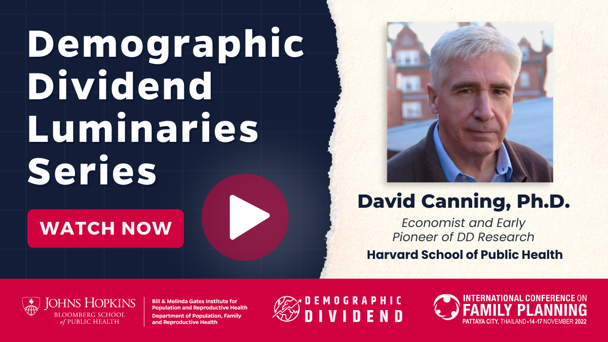 REGARDEZ MAINTENANT : Webinaire sur les dividendes démographiques : la recherche originale sur les dividendes démographiques
