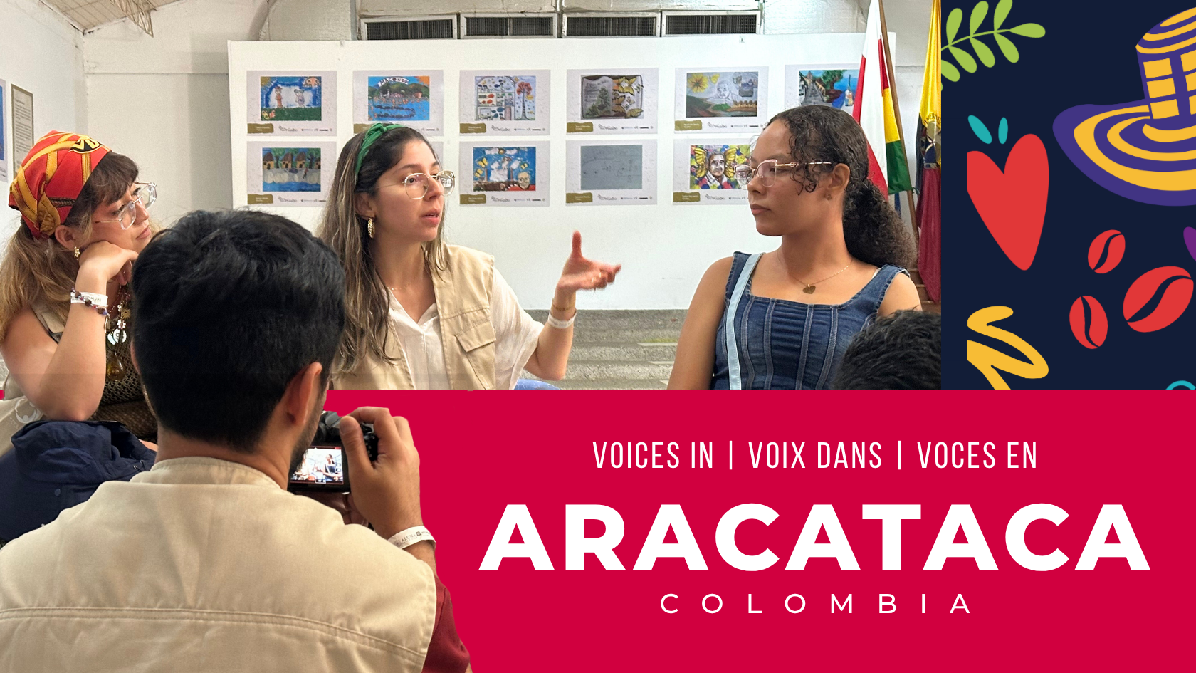 FPNN reporters meet with local youth in Aracataca to discuss their involvement with Colombia's Valiente Program promoting sexuality education and breaking stigma