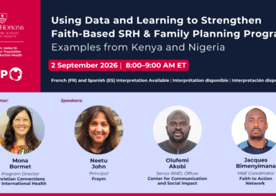 WATCH: Using Data and Learning to Strengthen Faith-based Family Planning Programs