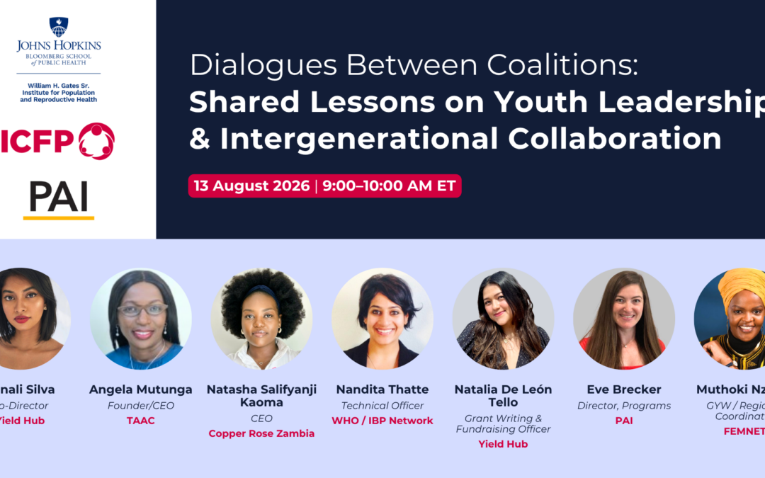 À VOIR : Dialogues entre coalitions (webinaire à l'occasion de la Journée internationale de la jeunesse)